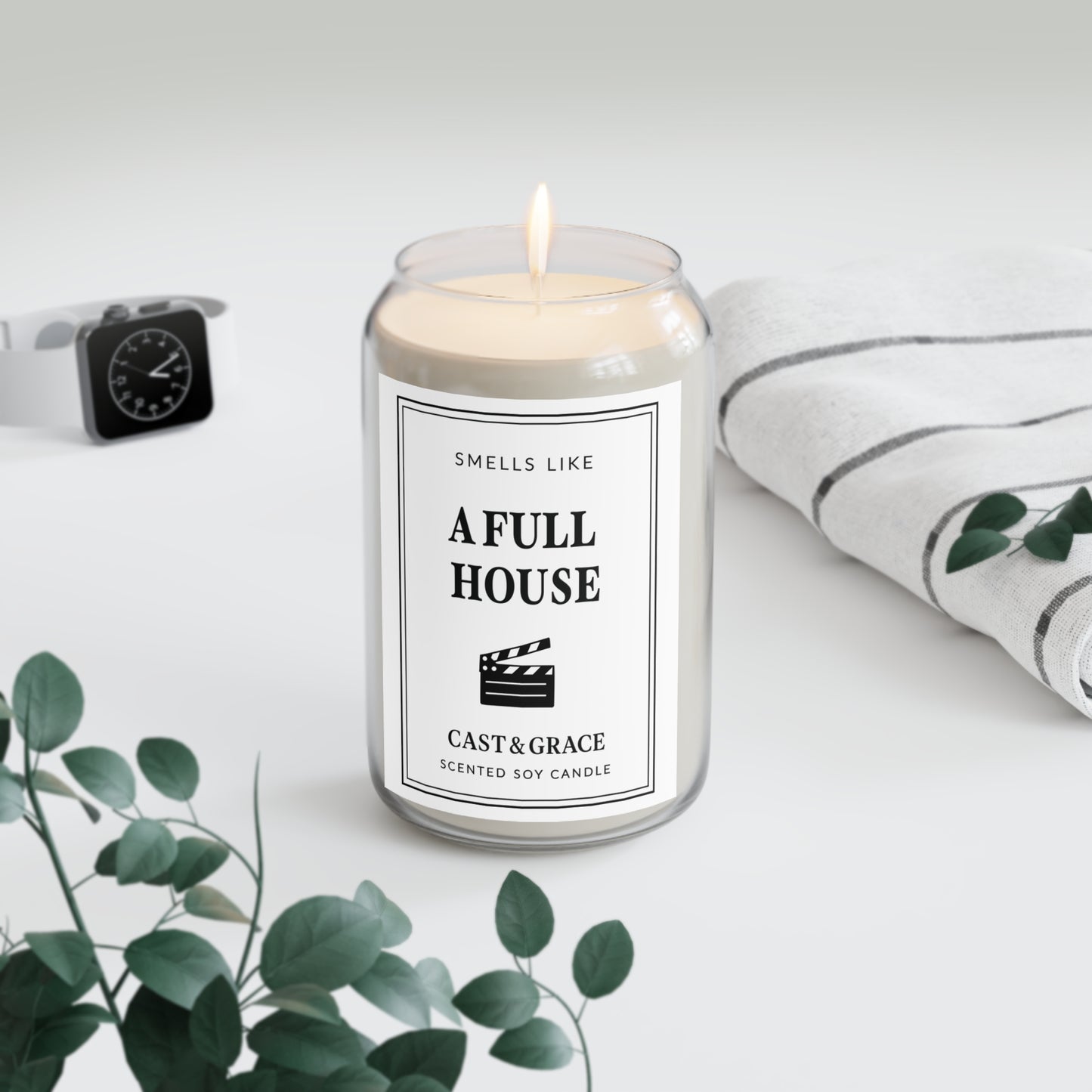 Smells Like A Full House Scented Soy Candle - Opening Night, Cozy Home Decor, Gift for Movie Lovers